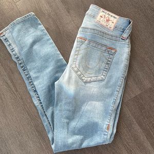 TRUE RELIGION Jennie Curvy Mid Rise Super Skinny Jeans